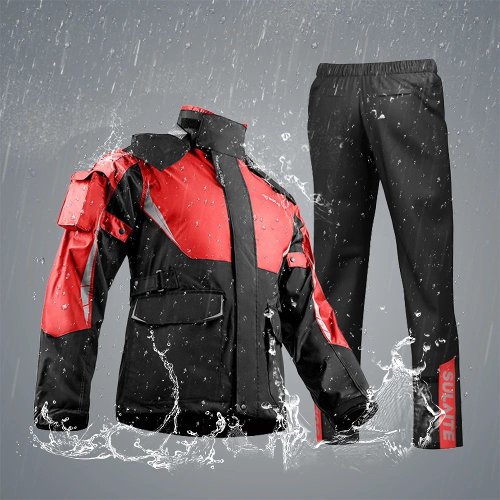 

Motorcycle Jacket Waterproof Motorcycle Raincoat TPU Compound Waterproof Fabric Jacket Raincoat Three Layer Waterproof Placket