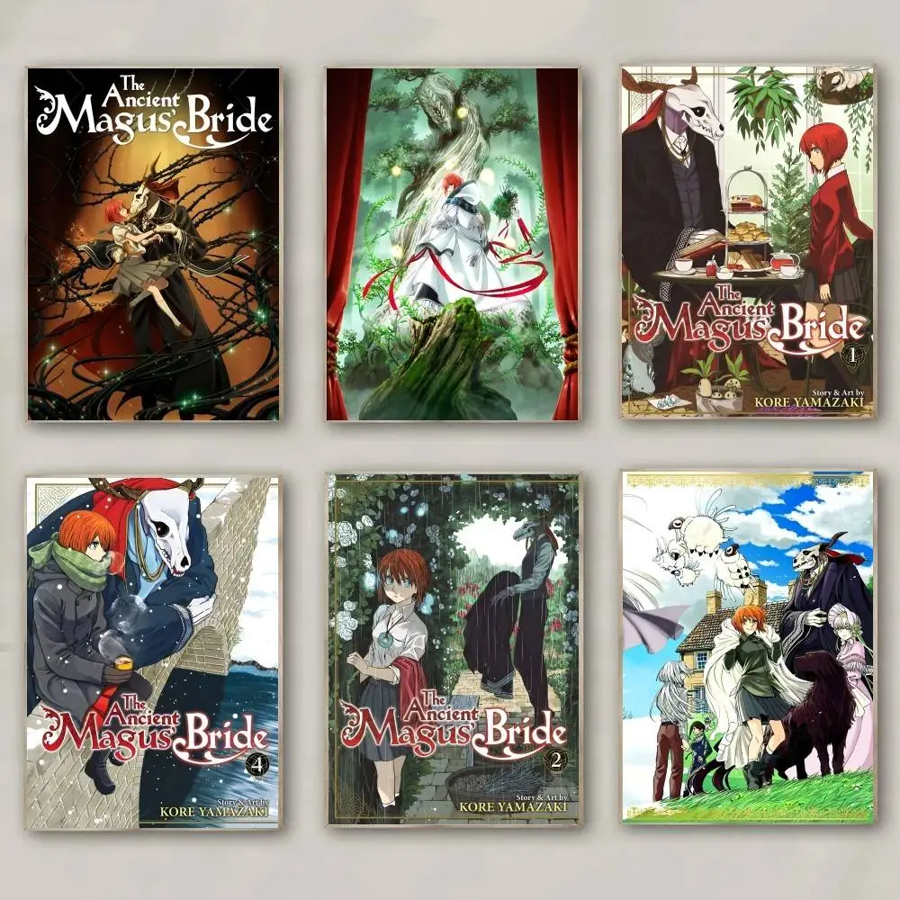 1 قطعة أنيمي A-القديمة Magus العروس المشارك طباعة لغرفة النوم غرفة المعيشة ديكور المنزل اللوحة جدار الفن HD صورة جدارية