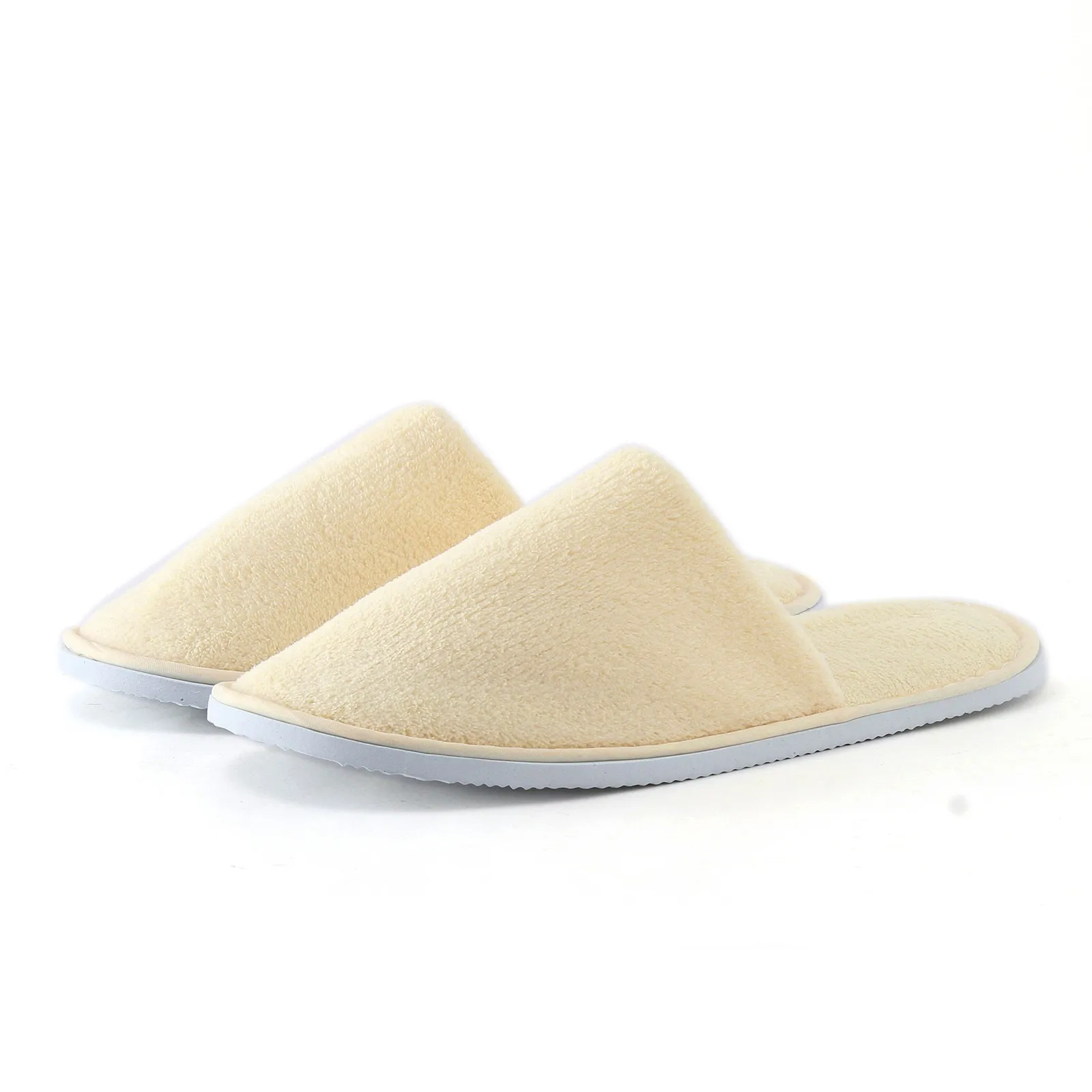 1 Pairs Coral fleece Men Women Cheap Disposable Hotel Slippers Cotton Slides Home Travel SPA Slipper Hospitality