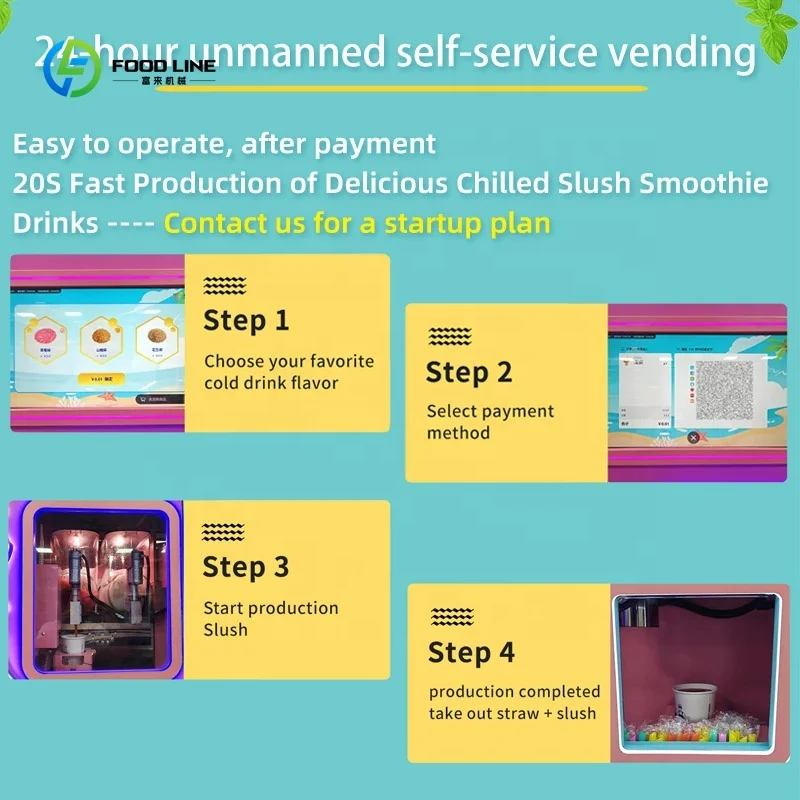 Máquina expendedora automática de batidos de cócteles comercial