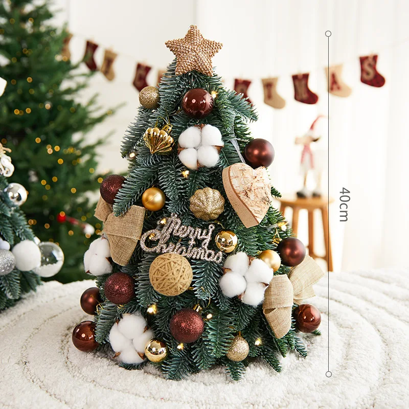 Christmas tree,premium lights ins style DIY ornament internet celebrity package，Christmas decorations mini tree