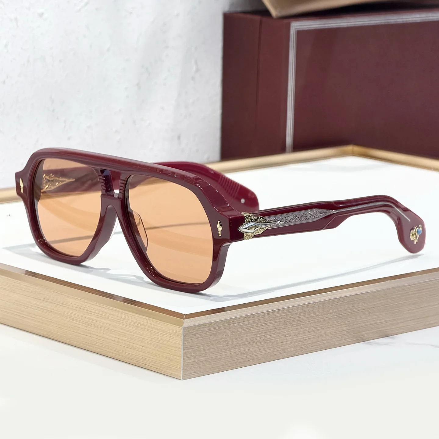 نظارات شمسية رجالية فاخرة يابانية مصنوعة يدويًا من WILDORSE نظارات شمسية نسائية للعطلات من JMM