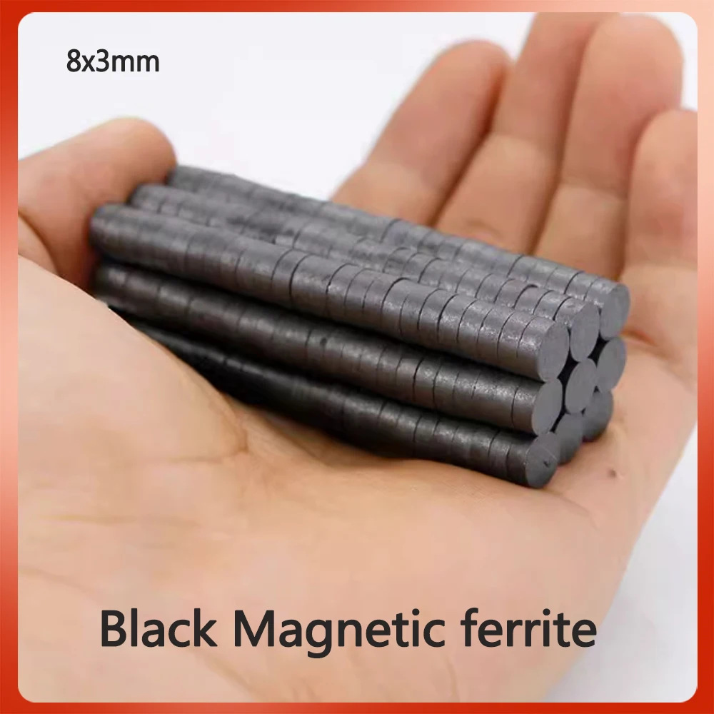 Round Ferrite 8x3mm Ordinary Black Magnet Crafts Magnet Refrigerator Stickers DIY Magnet Patches 4*3 8x3 4x10 4x6