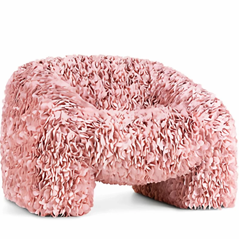 LMM Pink Petal Chair Artist Home Sofa Flower Armrest Leisure Chair