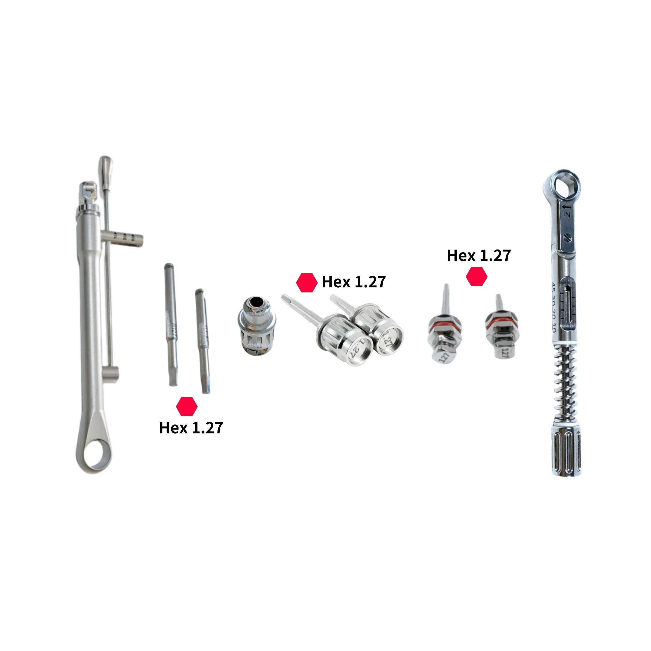 

Dental Hex 1.27 BEGO Torque Wrench Abutment Driver Ratchet Hexigon Astra Implant Screwdriver Manual Adapter Dentis KJ MEDITECH