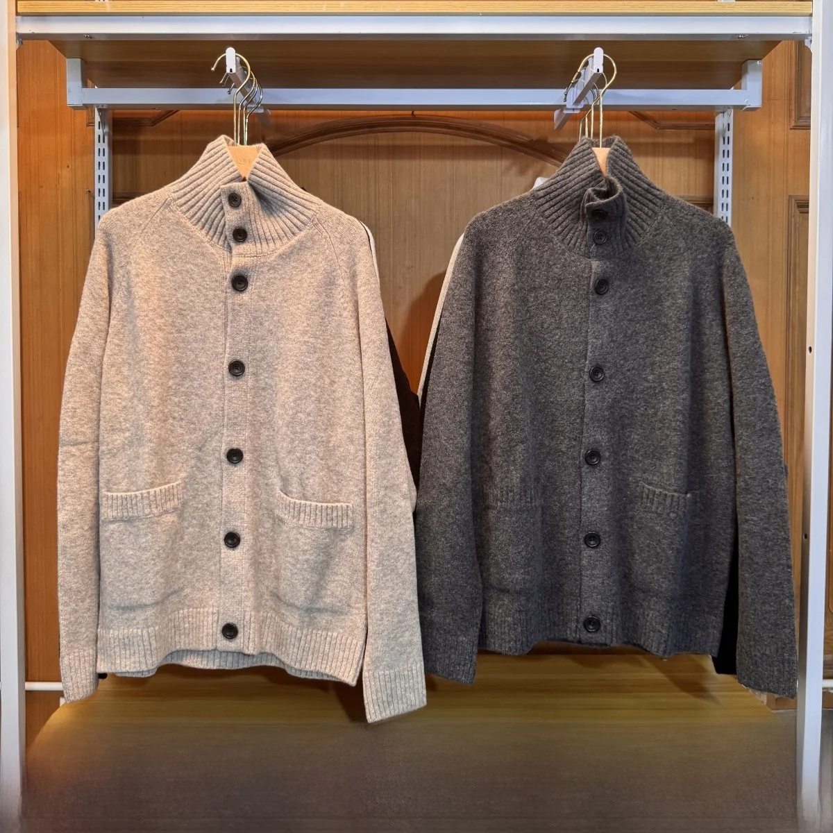 

NHLQ ex Knitted Open Cardigan Sweater Loose Stand Collar Soft Winter Outerwear Casual Sle Busin Casual Faion