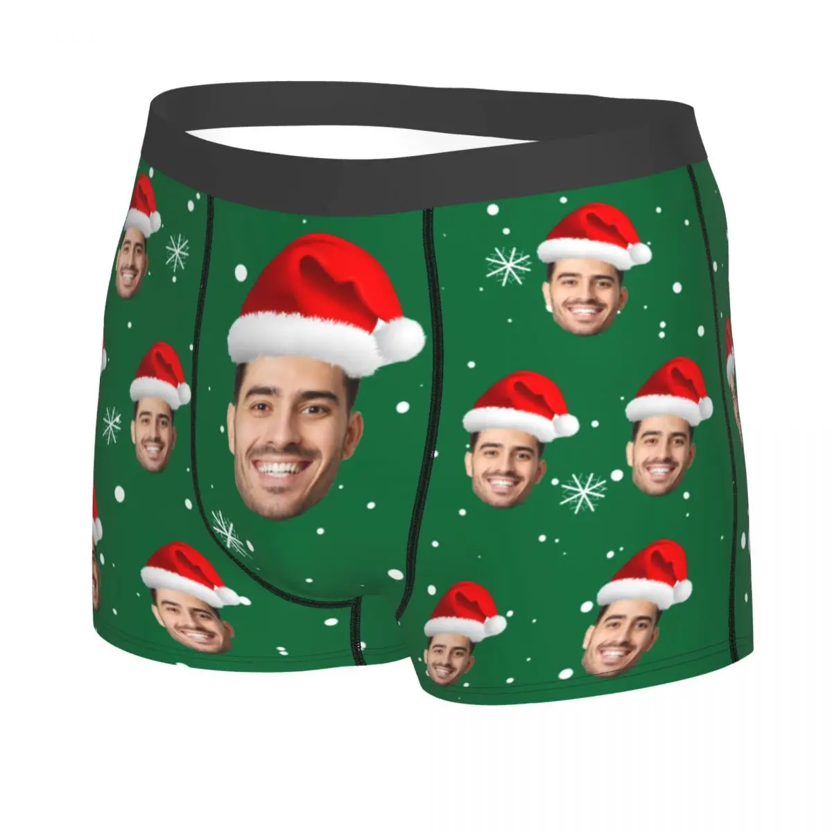 Christmas Gift Custom Face Boxers Men Gift Personalized Photo Underwear Design Birthday Boxer Briefs for Boyfriend Husband