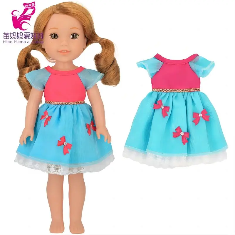 Fit for14.5 "Wellie Wishers Doll Dress sophie Ashlyn Kendall Emerson Outfit 35cm fashion Girl Doll Clothes