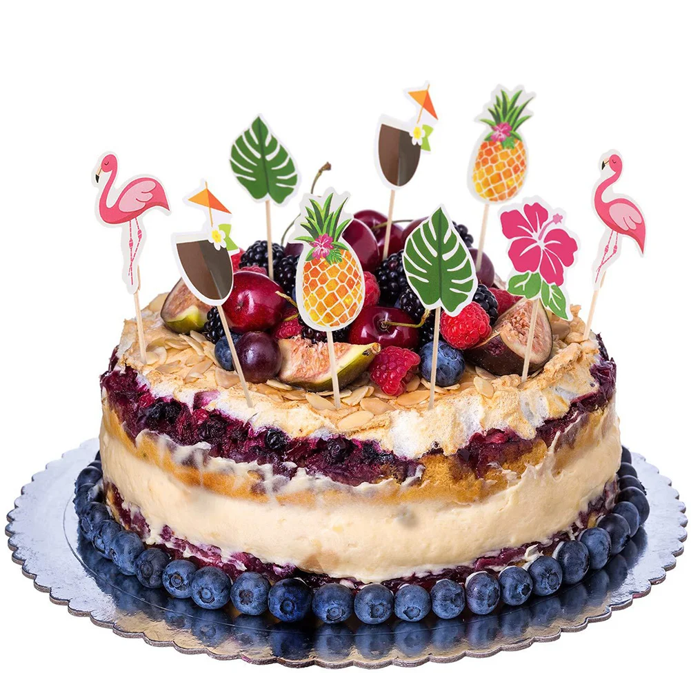 

Turtle Back Leaf Hibiscus Flower Decoration Hawaiian Table Theme Party Decorations Supplies Cake Toppers Cupcake Themed