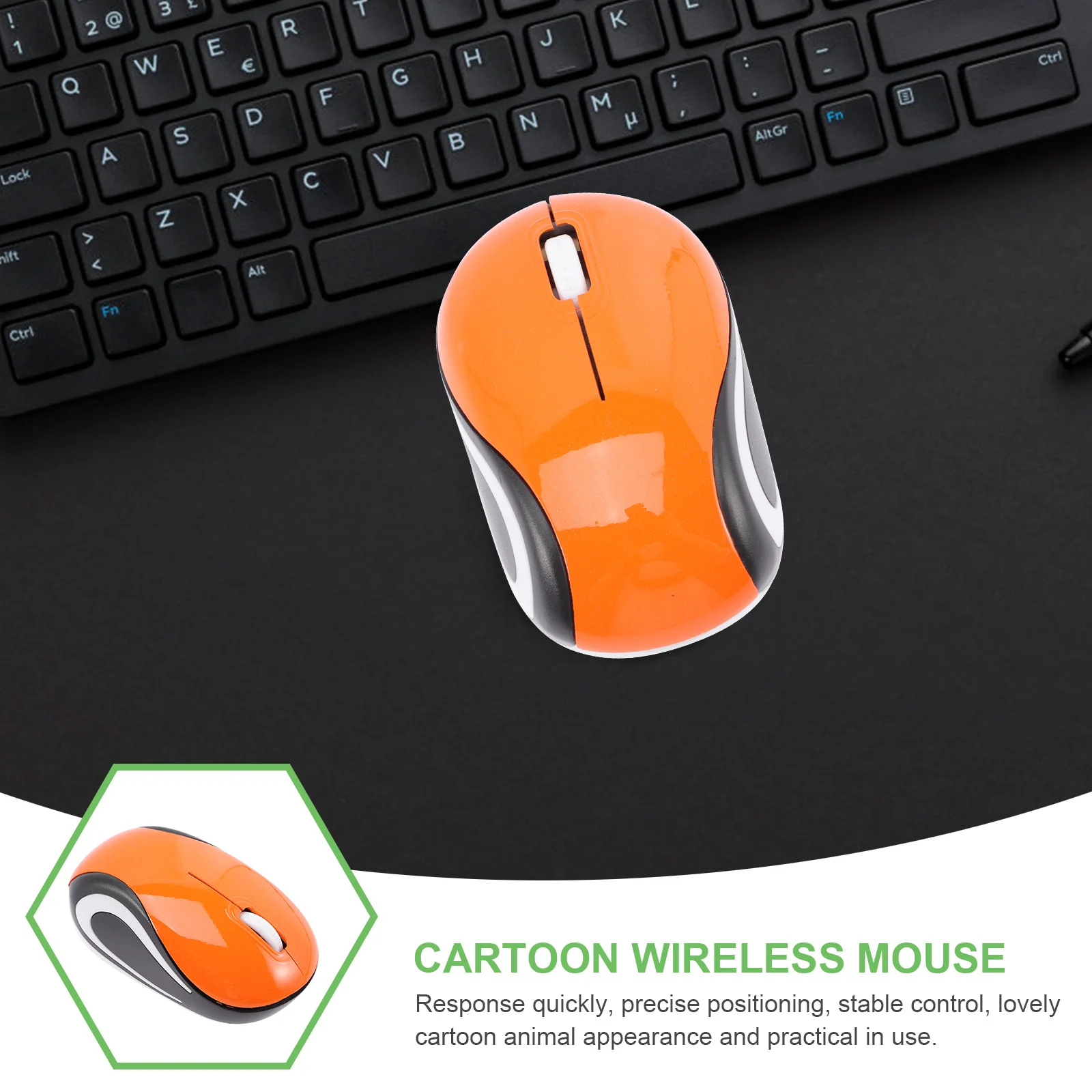 

1pc Wireless Mouse 2.4G Ergonomic Silent Usb Optical Computer Mouse For Laptop Portable Compact Design Efficient Connection