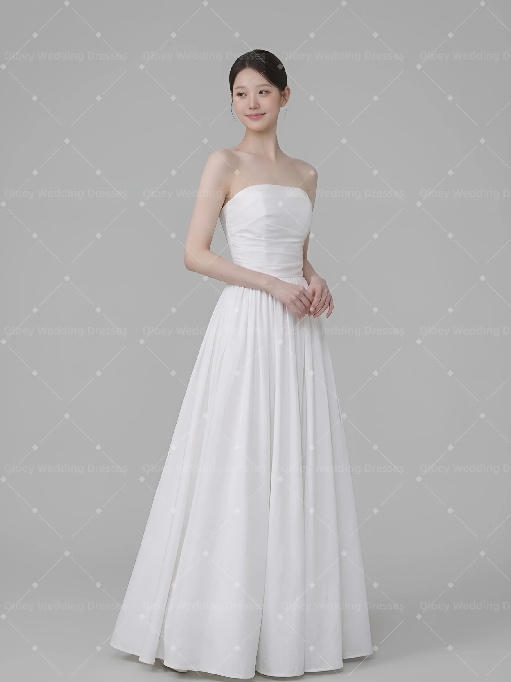 OLOEY 2026 Elegant Ivory Wedding Dresses Customized Korea Wedding Dresses Photo Shoot 한국인 리뷰 많은 웨딩드레스 A-Line Bridal Gowns