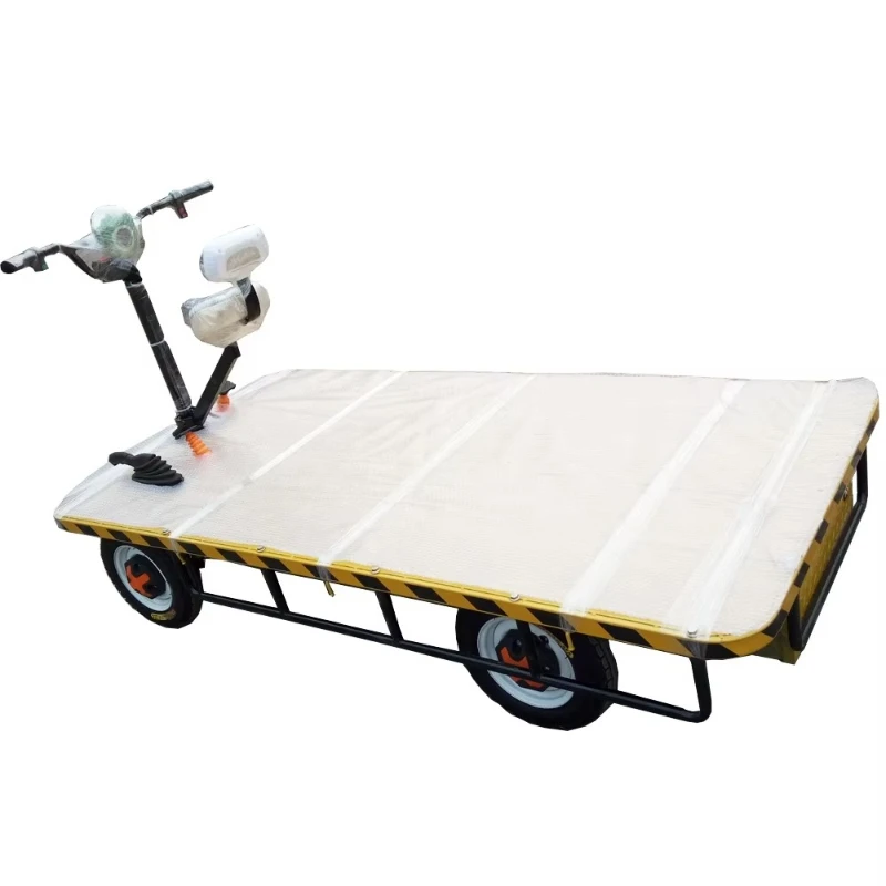 Heavy Duty Trolley 4-wheels Cart 1.5m 2m Length Electric Powered for Warehouse