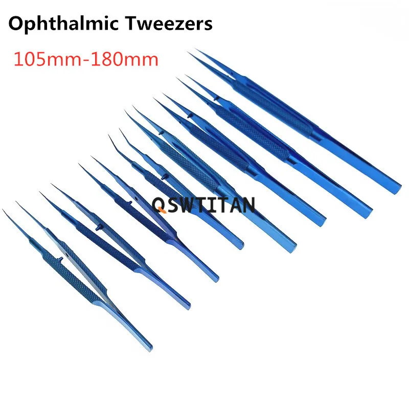10.5cm-18cm 眼科用マイクロピンセット - ストレート/カーブ/アングル、0.15mm/0.3mm