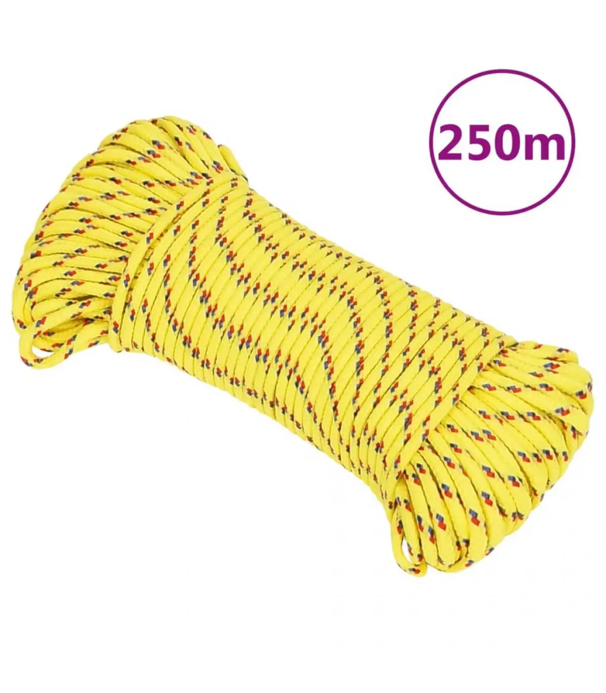 4 mm 250 m yellow polypropylene boat rope metal ropes and ropes