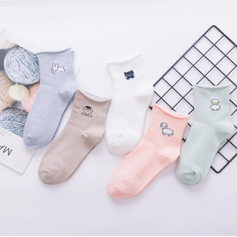 Pregnant Women's Socks, Cartoon Moonlight Socks, Cotton Non Leggings, Autumn and Winter Loose Mouth, No Trace, Postpartum Socks