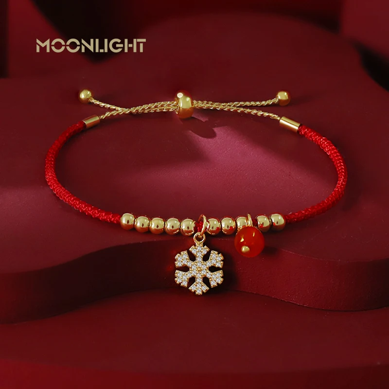 MOONLIGHT Lucky Red Key Bracelet For Women Fashion Jewelry Adjustable Charm Bracelets New Year Christmas Present Wholesale