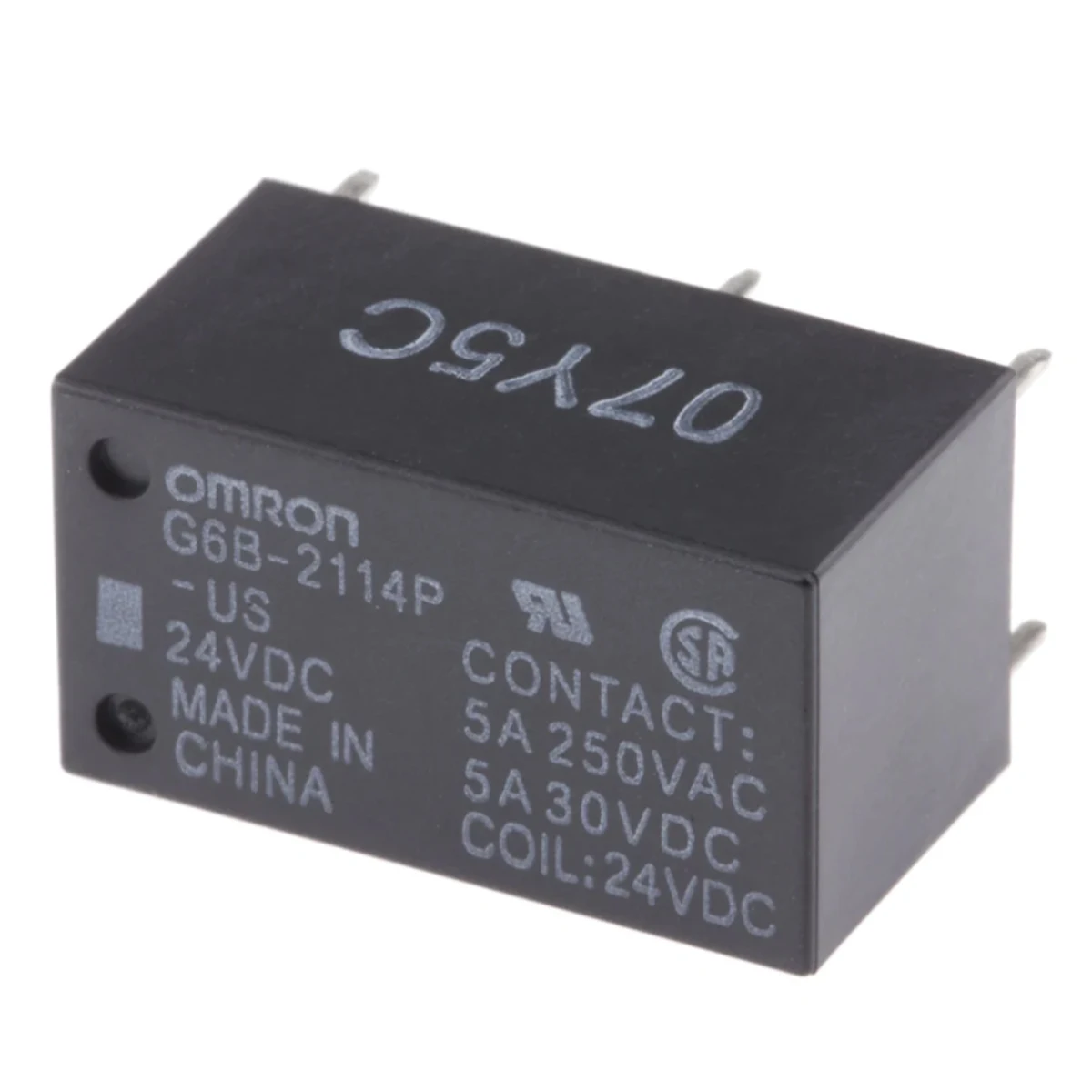 5 قطعة الأصلي G6B-2114P-US-5VDC G6B-2114P-US DC5V G6B-2114P-US-12VDC DC12V G6B-2114P-US-24VDC DC24V التتابع DPST 5A 6-pin THT