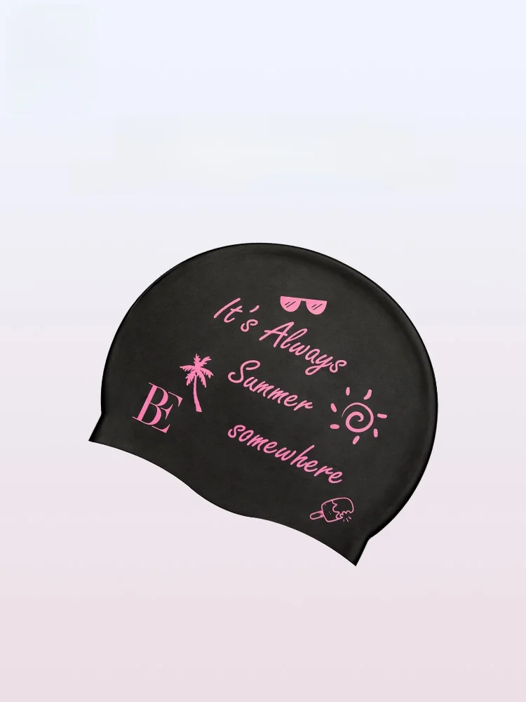 balneaire-silicone-swimming-cap-women's-fashion-waterproof-anti-slip-training-swim-cap-comfortable-fit-ladies-swimming-hat