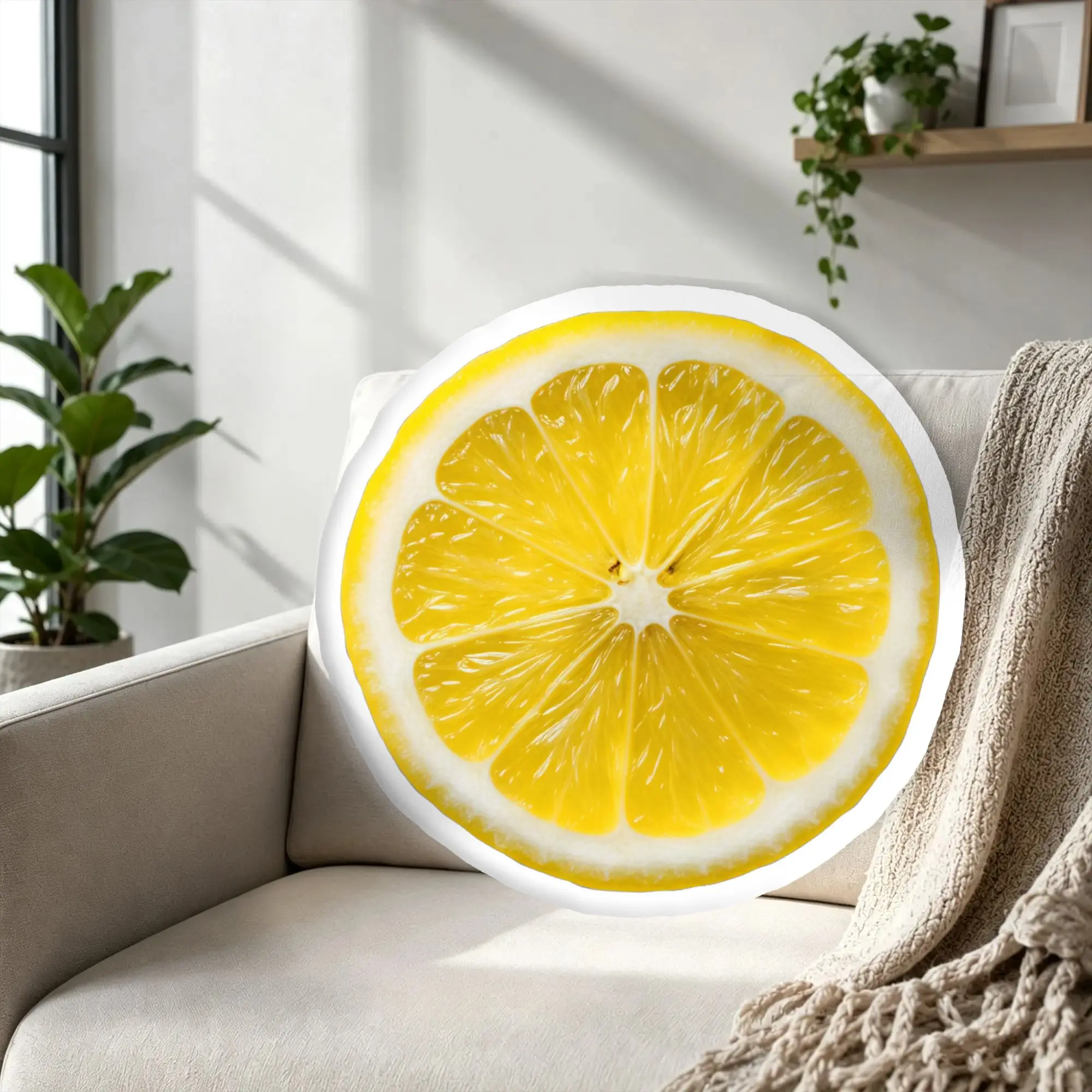 Custom Colorful Summer Fruit  Pillow Double Sided Funny Gift Home Decoration Salon Personalized Plush Pillows for Sofa