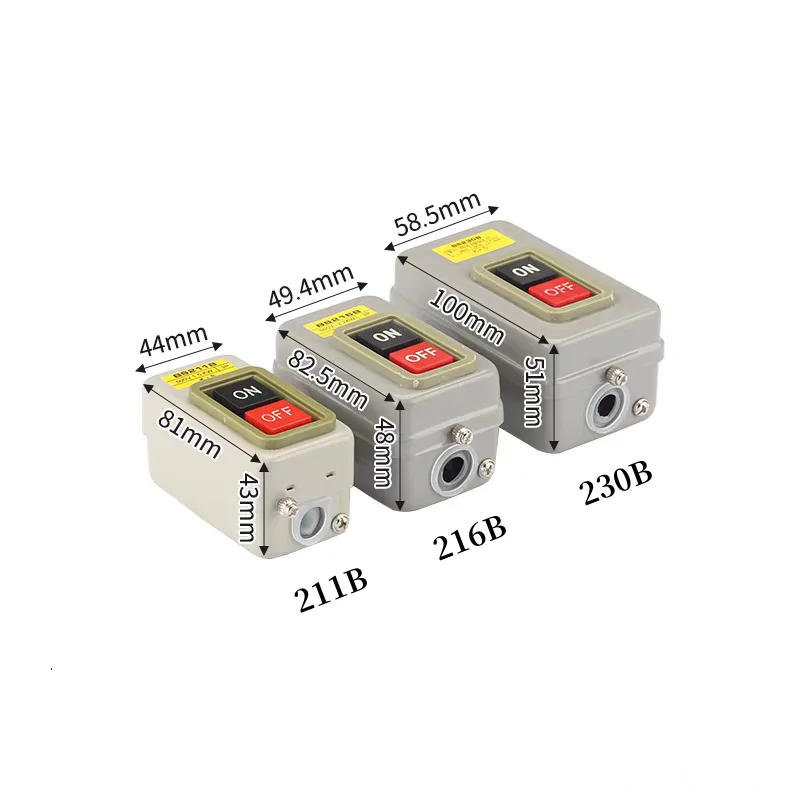 Power control button switch, three-phase motor start button, pressure buckle switch BS211B/216B/230B