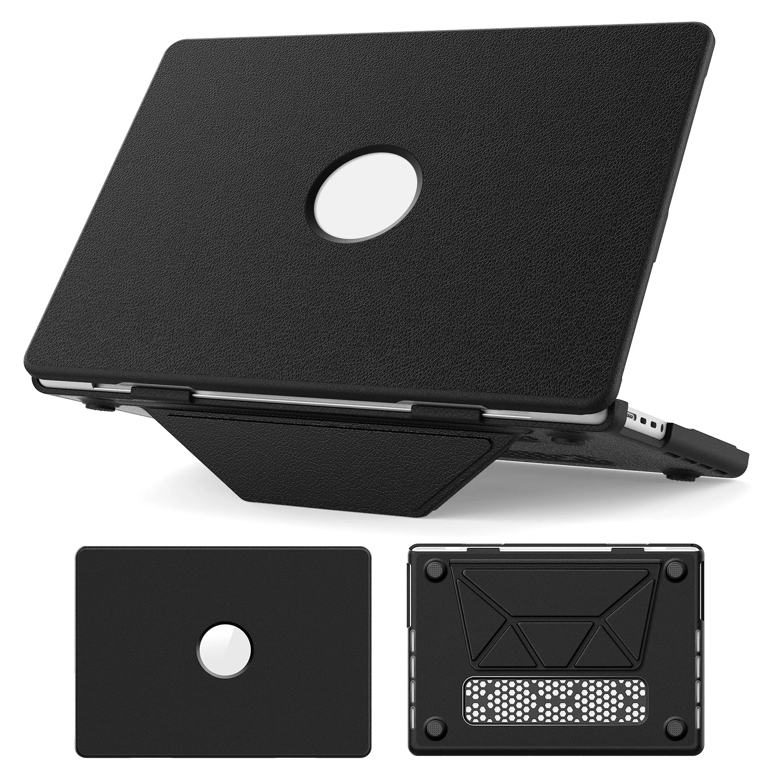 

MacBook Protective Case with Stand,for MacBook Air 13.6"/15.3"&Pro 14"/16" In (M1/M2/M3/M4 Model A3240 A3186),Foldable Kickstand