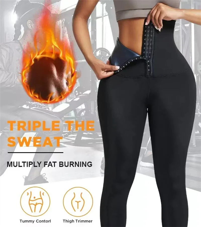 Slimming Sauna Pants Body Shaper Capris Waist Trainer Thermo Sweat Legging Tummy Control Weight Loss