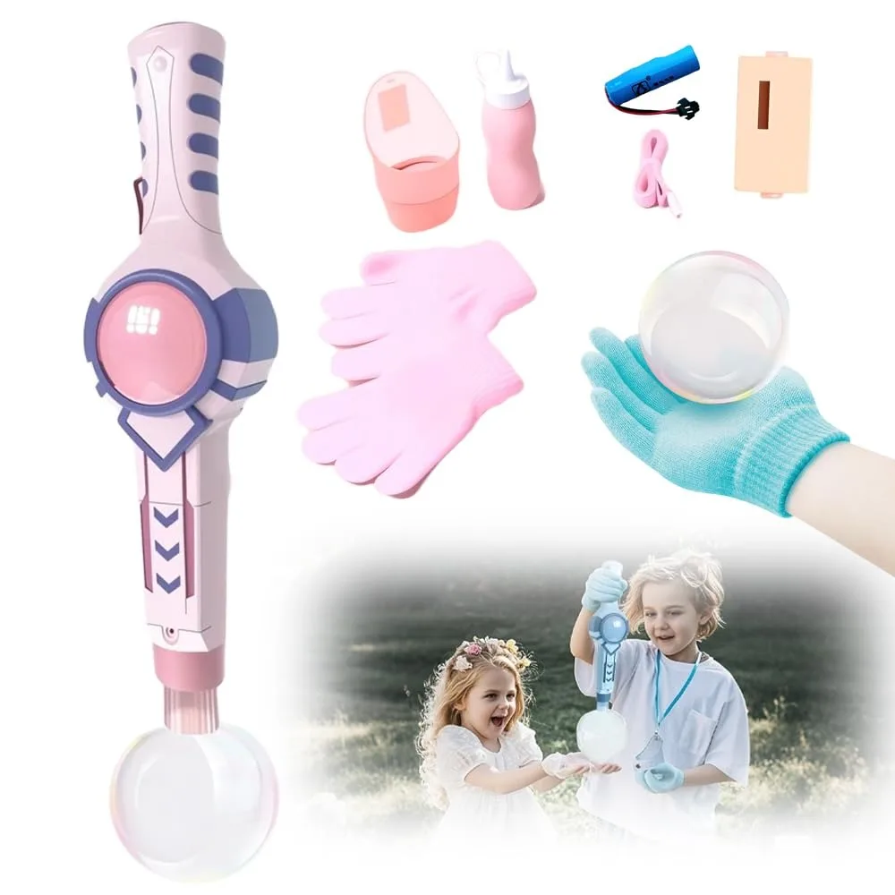 

2025 Automatic Fog Bubble Machines with Light Interactive Bubble Machine Colorful Rechargeable Elastic Bubble Machine Wedding