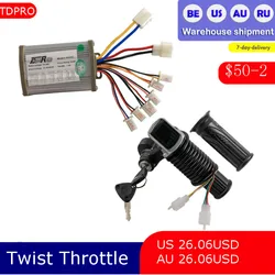 DC 36V 800W Brushed Motor Speed Controller + 36V 3 in1 Twist Throttle Grips Electric Quad ATV Indicator  Motorcycle