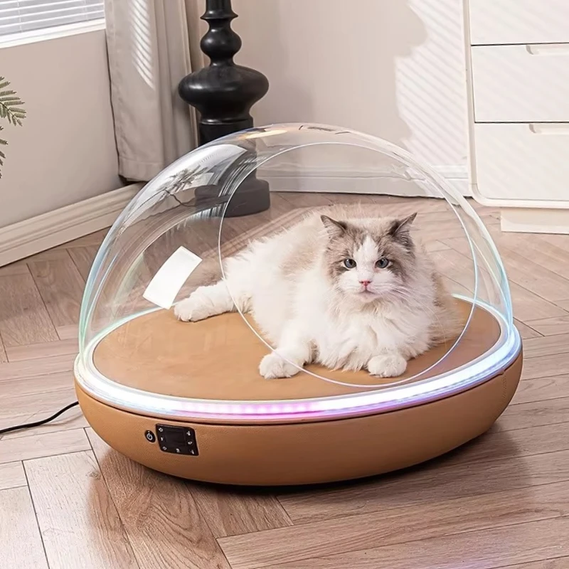

Smart WiFi Cat Bed with Heating & Cooling Functions Solid Pattern Made of Plastic Packed in Carton