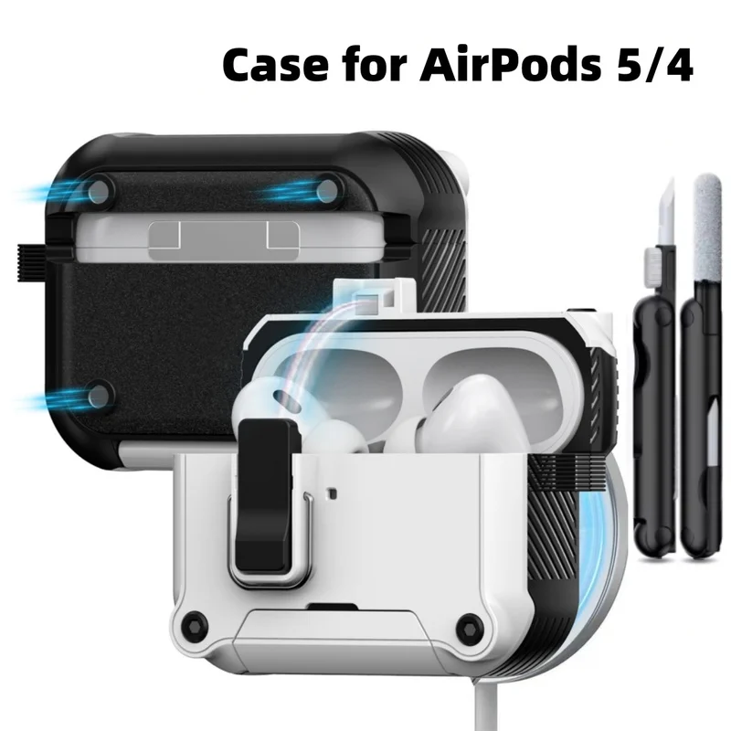  2026 for AirPods 5 Magsafe Case【Magnetic Automatic Lock】Full Body Shockproof Cover for Men Apple AirPod Pro 2/3/4/5 Case Fund