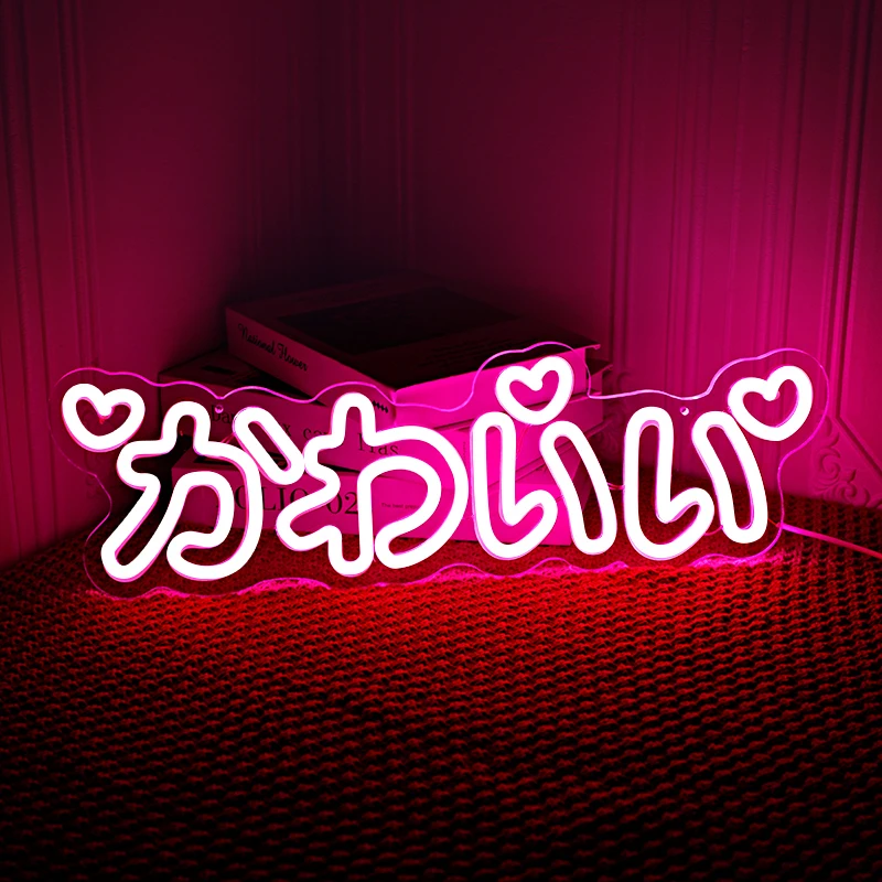 

47*15 Japanese Kawaii Led Neon Lamp Light with USB Neon led Sign Wall Decor Creative Lights for Wedding Party Bar Home Decor