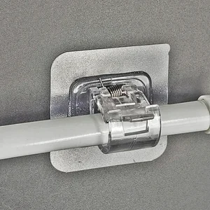 Ayarlanabilir kendinden yapışkanlı Perde Çubuk ve Klips, Klips, Kanca, Braket, duvar Braketi, Çubuktan Asılı-Raf-Depolama-4 Adet-6 Adet En iyi 10 ürün rehberi-no. 4