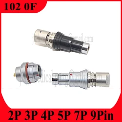 Compatible Fischer 102 M9 0F 2 3 4 5 7 9Pin Short Push-pull Self-locking Round Plug Socket Half-moon Positioning Pin Connector