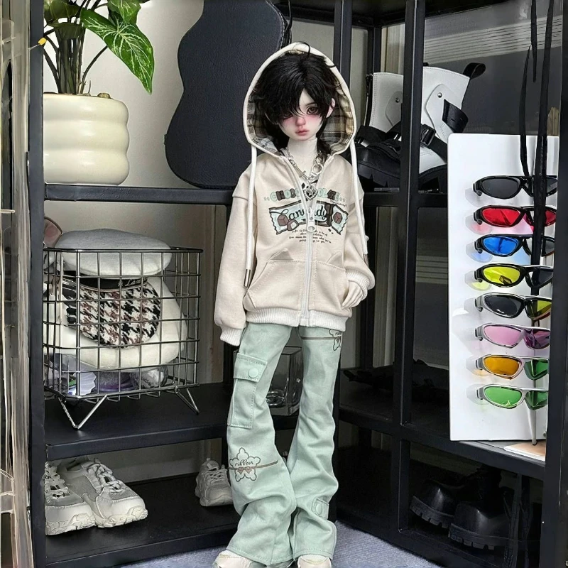 1/4 Doll's Clothes Suit for 45cm Bjd Doll Handsome Cool Hoodie Set Long Pants,skirt Dress Up Play House Doll Accessories,no Doll