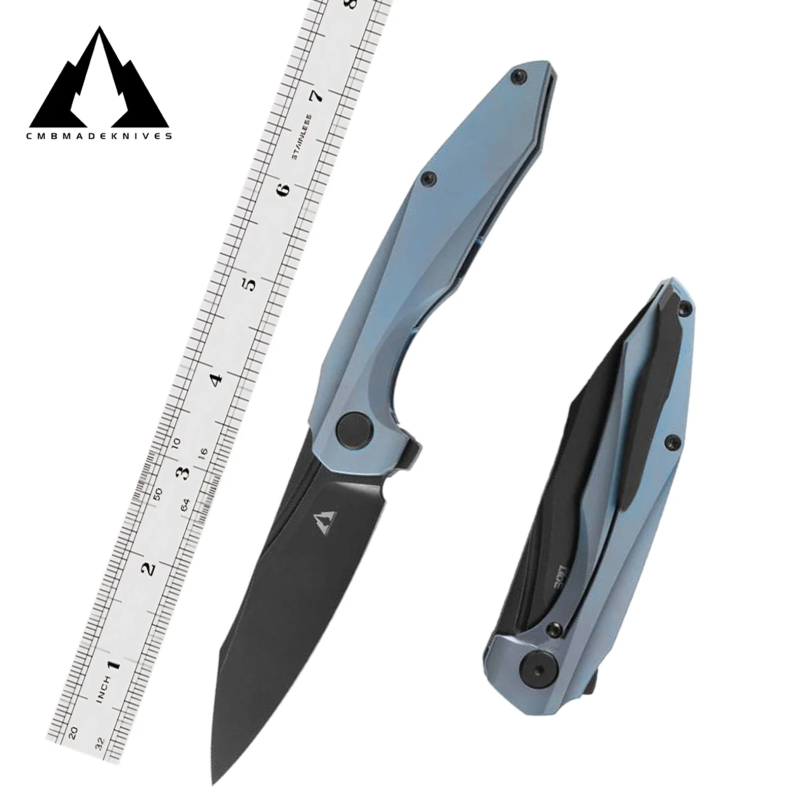 CMBMADEKNIVES Dagon Titanium Handle M390 Steel Blade Pocket Folding Tactical Survival Camping Outdoors Knife EDC CMB-11