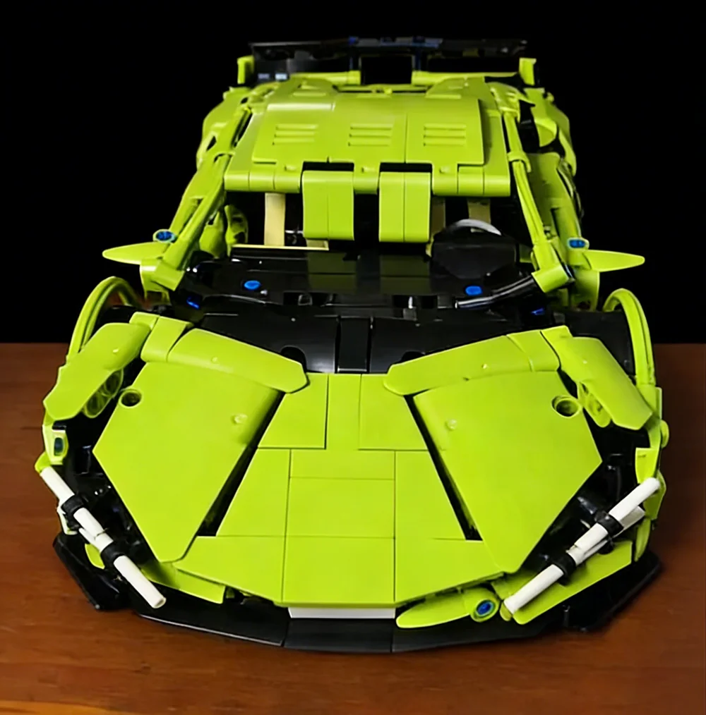 Coche deportivo de carreras técnico, modelo de bloques de construcción de ciudad, vehículo de velocidad mecánica, supercoche, rompecabezas de ladrillos, juguetes, regalo para niños y adultos, 1280 Uds.