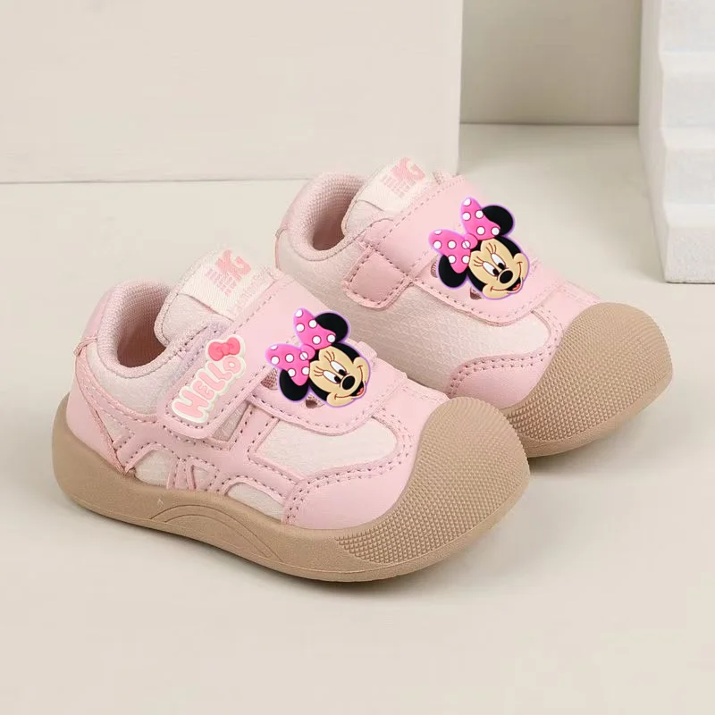 

Повседневная обувь Disney для мальчиков и девочек, первые ходунки, детские кроссовки с Микки Маусом, летняя удобная весенне-осенняя новая спортивная обувь
