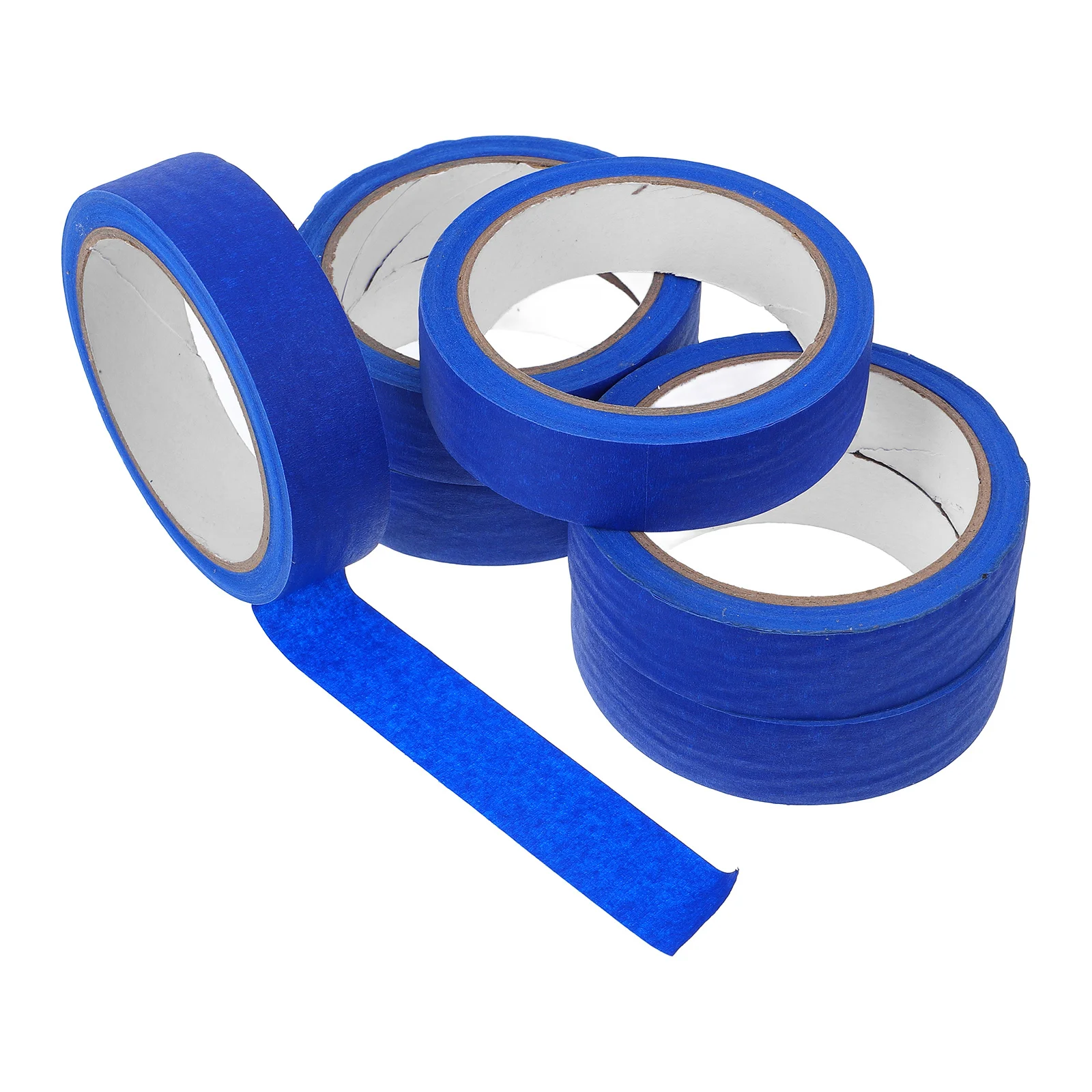 

6 Rolls Blue Masking Tape Wide Adhesive Masking Paper for Auto Painting Home Improvement Craft Projects High Adhesion Thick