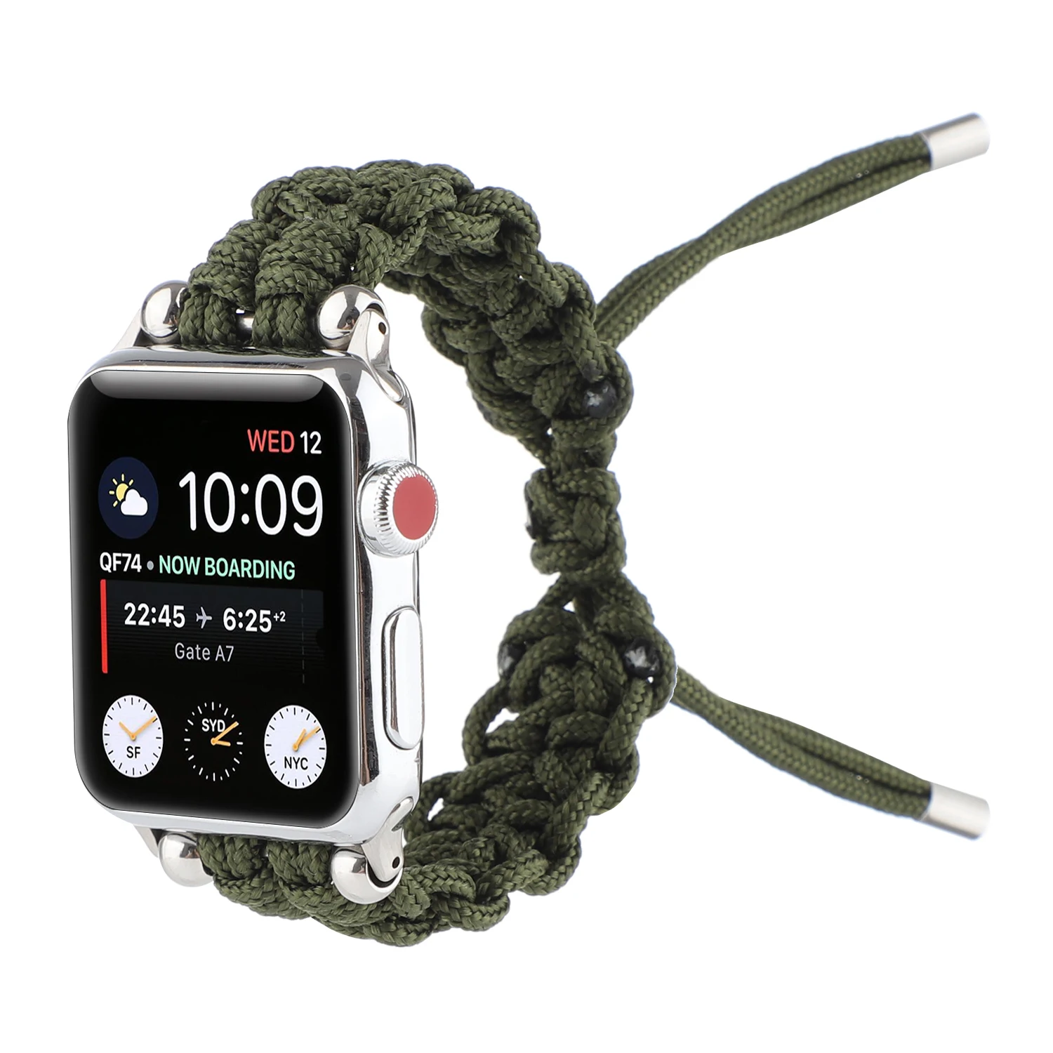 

Nylon Strap for Apple Watch band Beaded Iwatch87654321SE Ultra hand-woven38 40 41 42 44 45 49mm men and women