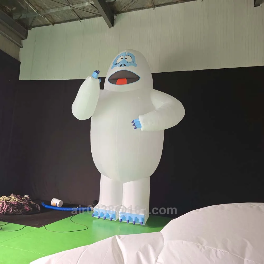 Muñeco de nieve inflable gigante de Navidad con luces Led, muñeco de nieve Abominable para interiores y exteriores, Yeti inflable para decoración de jardín, césped y patio