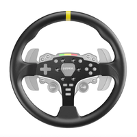 MOZA 12-inch Round Wheel Mod for ESX Aluminum Wheel Rim Lightweight Design Microfiber Leather Grips