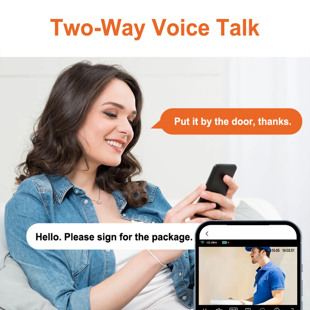 Stay Connected And Secure Video Doorbell With Rechargeable Battery Included Indoor Chime 2.4G WIFI