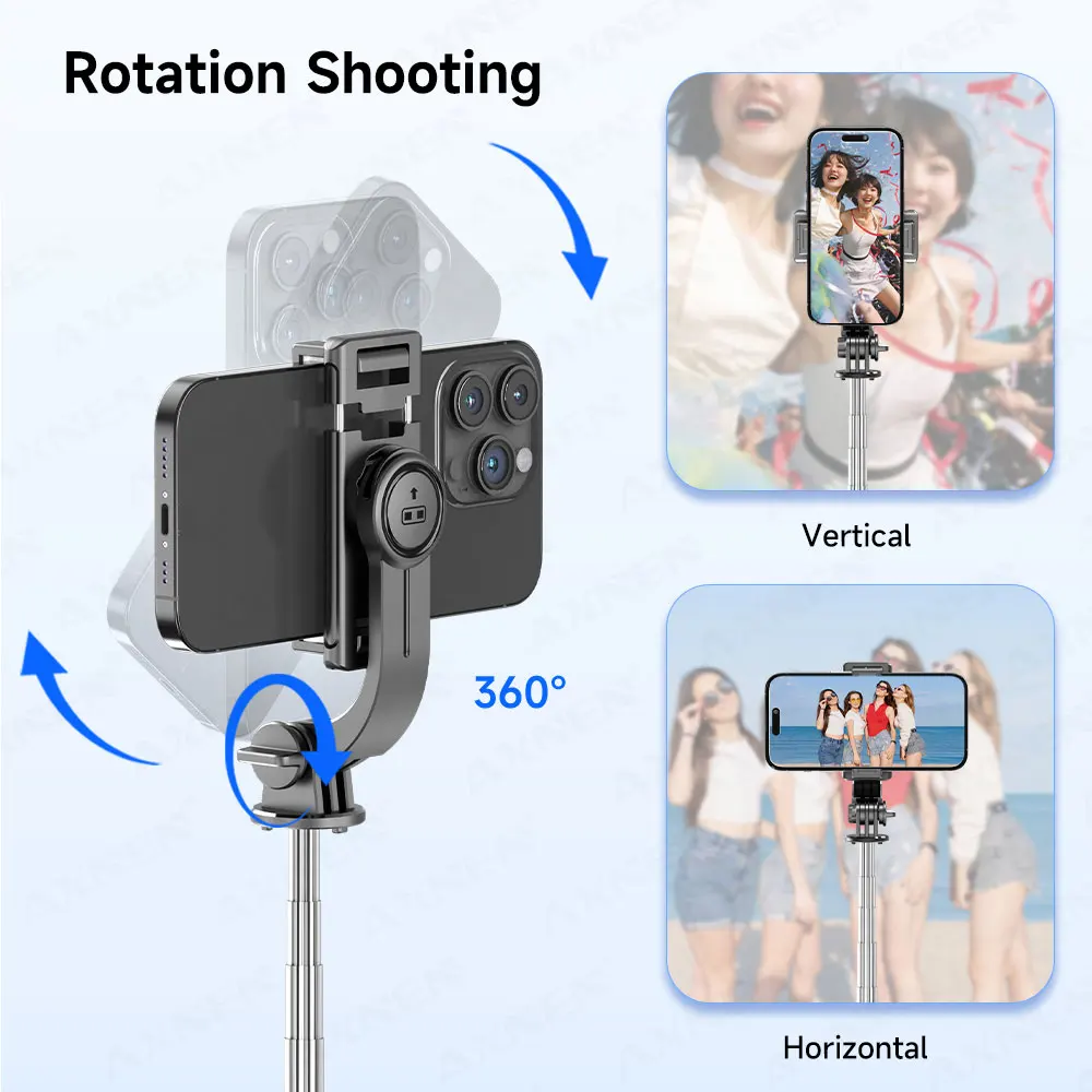 Trípode Selfie 4 En 1 Con Mando Bluetooth, Soporte Magnético Y Rotación 360°, Para IPhone Y Android