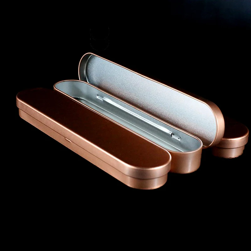 Fountain Pen Box Metal Pencil Case School Stationery Box for Kids Student Pen Case Flip Tin Box