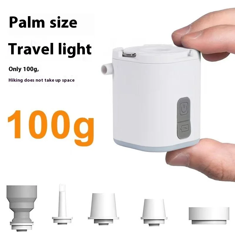 Portable Mini Air Pump Electric Inflator for Sleeping Pad Camping Mattress Inflating Deflating Outdoor Small Vacuum Pump