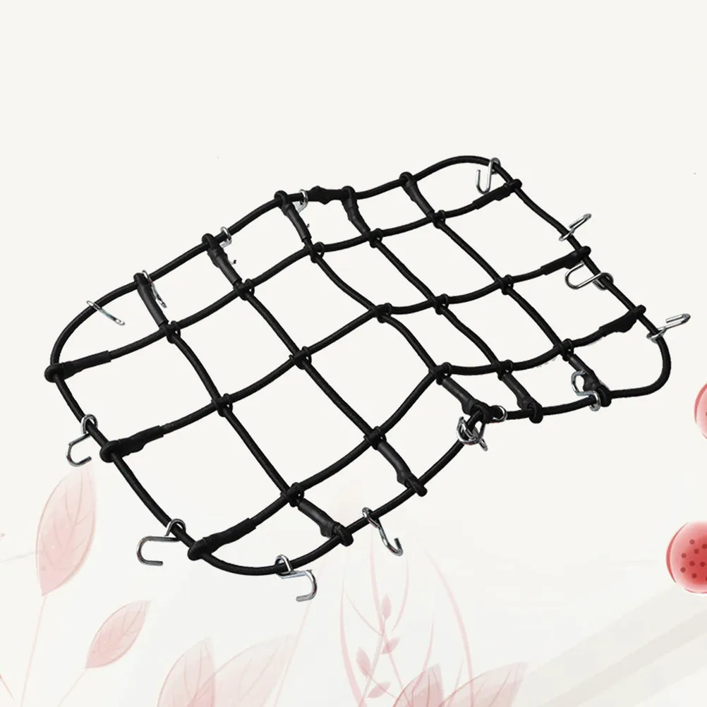 1:10 Rc Crawler Black Elastic Luggage Net Durable Lightweight Hooks Storage Decorate Rc Car Realistic Accessory