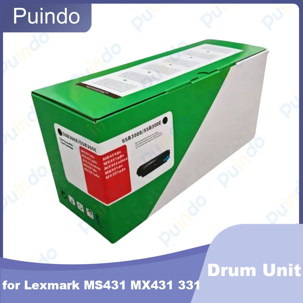 Unidad de Tambor Compatible 55B3000 de 3000/15000 Páginas para Cartucho de Tóner Lexmark MS431 MX431 331