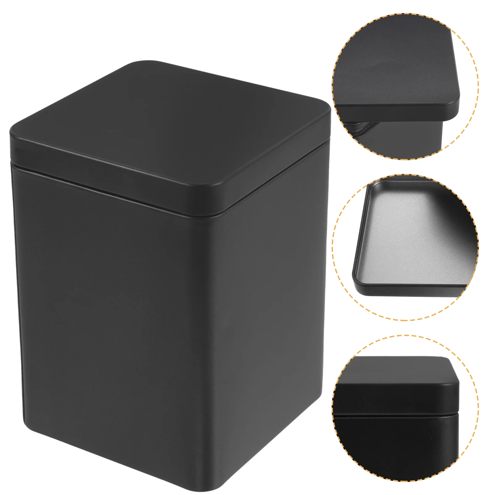 Snacks Candy Jars with Lids Square Container Black Tea Tin Shirt Boxes for Presents