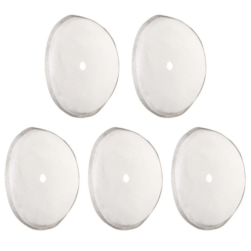 5Pcs 80 Mesh Reusable Stainless Steel Filter Mesh For 600ml French Press Pot Accessory