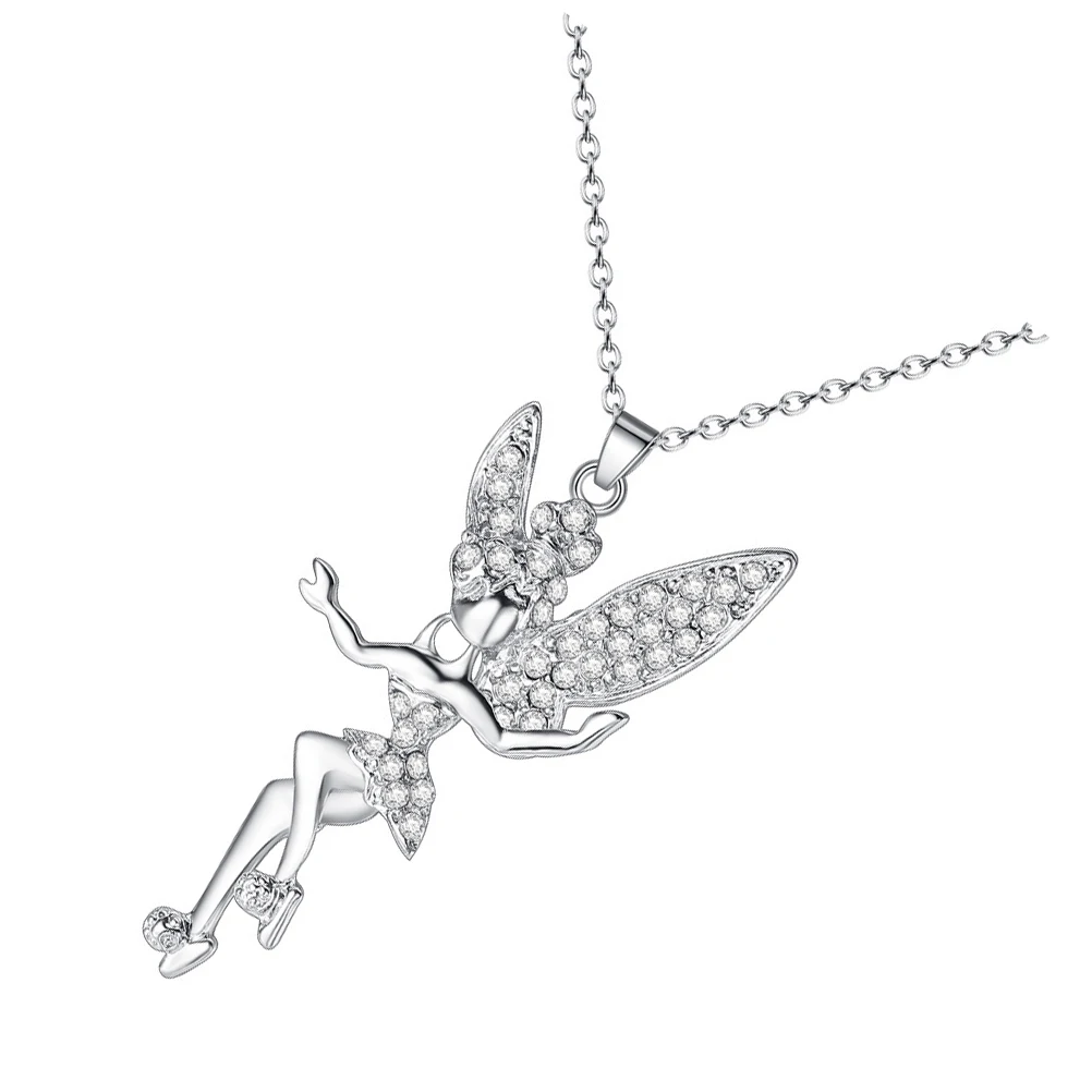 

Angel Shaped Necklace Delicate Women Fashion Pendant Choker Chain Durable Gift Lovely Design Elegant Jewelry Party Accessories